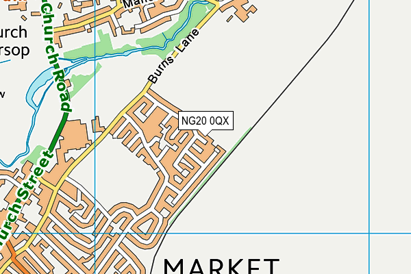 NG20 0QX map - OS VectorMap District (Ordnance Survey) NG20 0QX map - OS VectorMap District (Ordnance Survey)