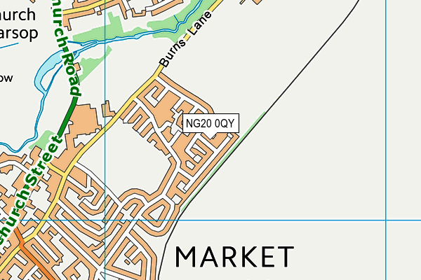 NG20 0QY map - OS VectorMap District (Ordnance Survey) NG20 0QY map - OS VectorMap District (Ordnance Survey)
