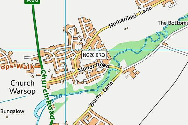NG20 0RQ map - OS VectorMap District (Ordnance Survey) NG20 0RQ map - OS VectorMap District (Ordnance Survey)