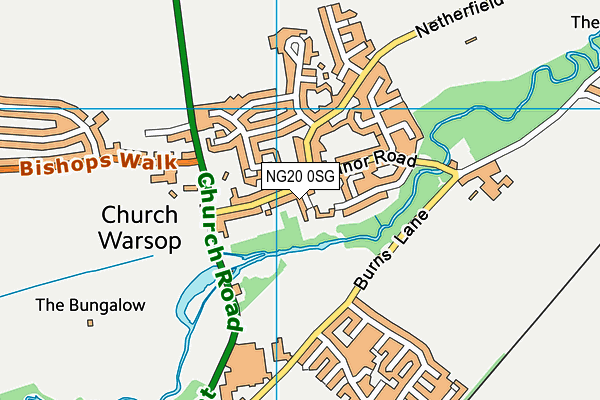 NG20 0SG map - OS VectorMap District (Ordnance Survey) NG20 0SG map - OS VectorMap District (Ordnance Survey)