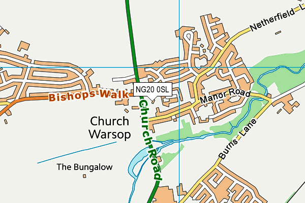 NG20 0SL map - OS VectorMap District (Ordnance Survey) NG20 0SL map - OS VectorMap District (Ordnance Survey)