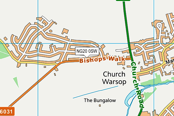 NG20 0SW map - OS VectorMap District (Ordnance Survey) NG20 0SW map - OS VectorMap District (Ordnance Survey)