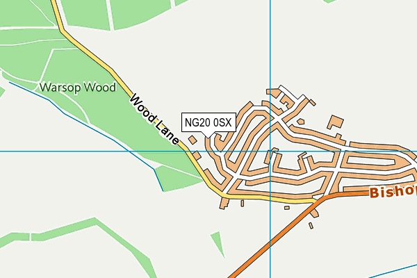 NG20 0SX map - OS VectorMap District (Ordnance Survey) NG20 0SX map - OS VectorMap District (Ordnance Survey)