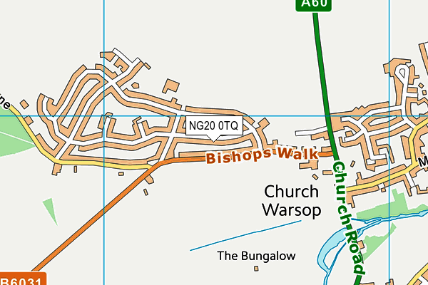 NG20 0TQ map - OS VectorMap District (Ordnance Survey) NG20 0TQ map - OS VectorMap District (Ordnance Survey)