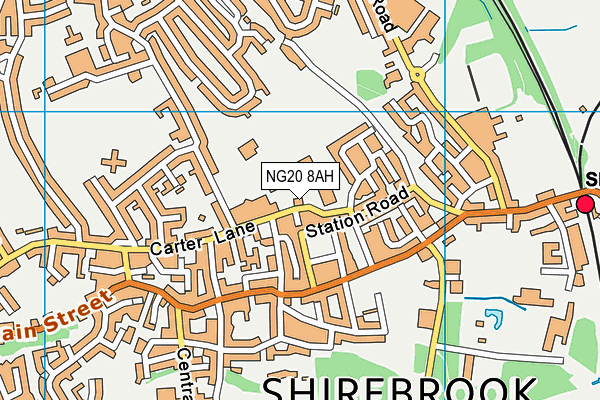 NG20 8AH map - OS VectorMap District (Ordnance Survey) NG20 8AH map - OS VectorMap District (Ordnance Survey)