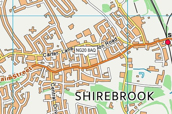NG20 8AQ map - OS VectorMap District (Ordnance Survey) NG20 8AQ map - OS VectorMap District (Ordnance Survey)