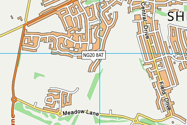 NG20 8AT map - OS VectorMap District (Ordnance Survey) NG20 8AT map - OS VectorMap District (Ordnance Survey)