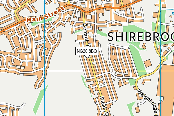 NG20 8BQ map - OS VectorMap District (Ordnance Survey) NG20 8BQ map - OS VectorMap District (Ordnance Survey)