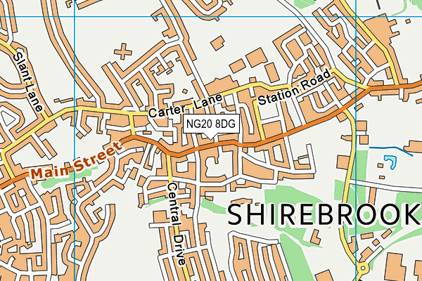 NG20 8DG map - OS VectorMap District (Ordnance Survey) NG20 8DG map - OS VectorMap District (Ordnance Survey)