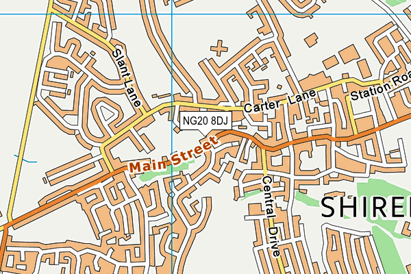 NG20 8DJ map - OS VectorMap District (Ordnance Survey) NG20 8DJ map - OS VectorMap District (Ordnance Survey)