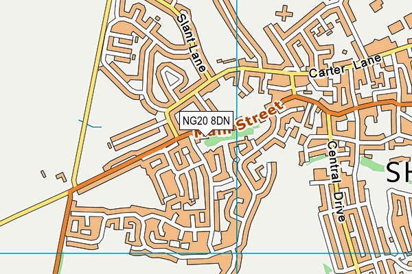 NG20 8DN map - OS VectorMap District (Ordnance Survey) NG20 8DN map - OS VectorMap District (Ordnance Survey)