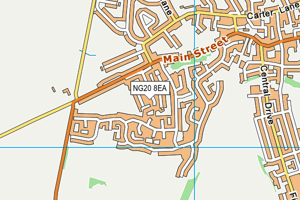 NG20 8EA map - OS VectorMap District (Ordnance Survey) NG20 8EA map - OS VectorMap District (Ordnance Survey)