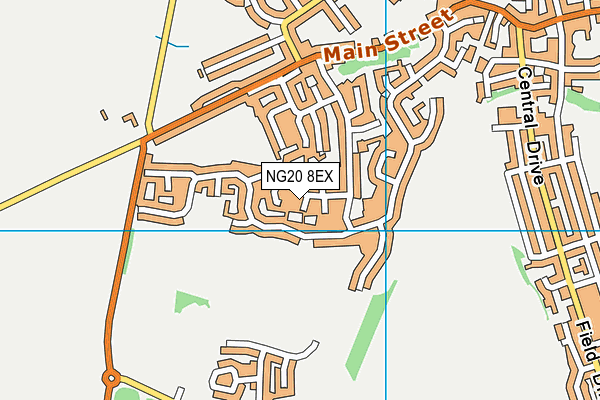 NG20 8EX map - OS VectorMap District (Ordnance Survey) NG20 8EX map - OS VectorMap District (Ordnance Survey)