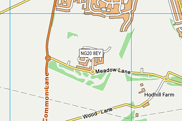 NG20 8EY map - OS VectorMap District (Ordnance Survey) NG20 8EY map - OS VectorMap District (Ordnance Survey)