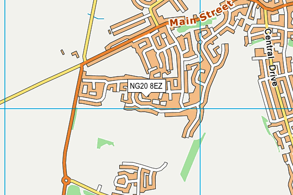 NG20 8EZ map - OS VectorMap District (Ordnance Survey) NG20 8EZ map - OS VectorMap District (Ordnance Survey)