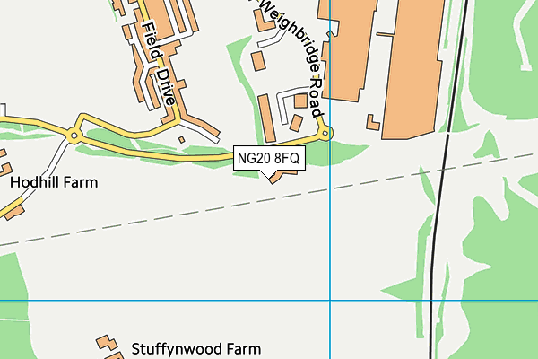 NG20 8FQ map - OS VectorMap District (Ordnance Survey) NG20 8FQ map - OS VectorMap District (Ordnance Survey)