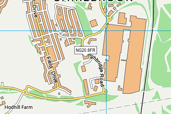 NG20 8FR map - OS VectorMap District (Ordnance Survey) NG20 8FR map - OS VectorMap District (Ordnance Survey)