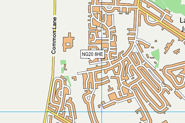 NG20 8HE map - OS VectorMap District (Ordnance Survey) NG20 8HE map - OS VectorMap District (Ordnance Survey)