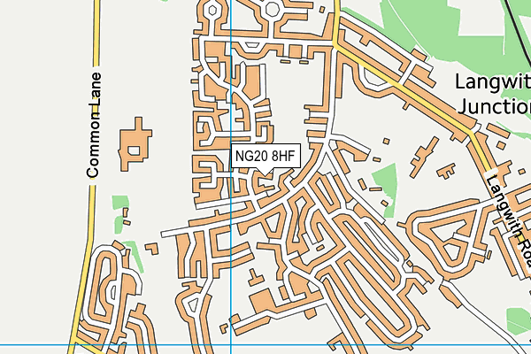 NG20 8HF map - OS VectorMap District (Ordnance Survey) NG20 8HF map - OS VectorMap District (Ordnance Survey)