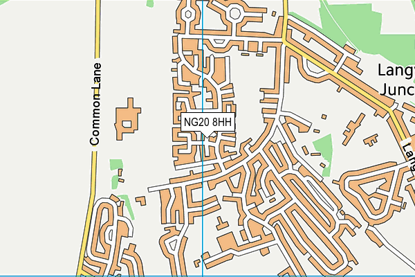NG20 8HH map - OS VectorMap District (Ordnance Survey) NG20 8HH map - OS VectorMap District (Ordnance Survey)