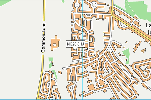 NG20 8HJ map - OS VectorMap District (Ordnance Survey) NG20 8HJ map - OS VectorMap District (Ordnance Survey)