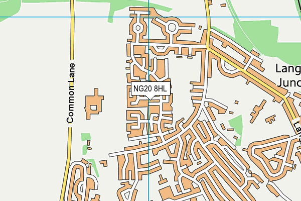 NG20 8HL map - OS VectorMap District (Ordnance Survey) NG20 8HL map - OS VectorMap District (Ordnance Survey)