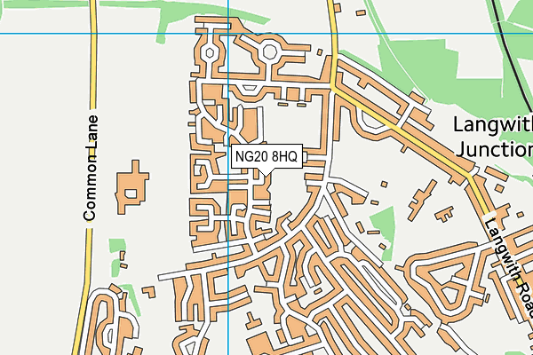 NG20 8HQ map - OS VectorMap District (Ordnance Survey) NG20 8HQ map - OS VectorMap District (Ordnance Survey)
