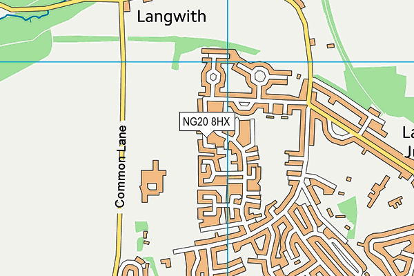 NG20 8HX map - OS VectorMap District (Ordnance Survey) NG20 8HX map - OS VectorMap District (Ordnance Survey)