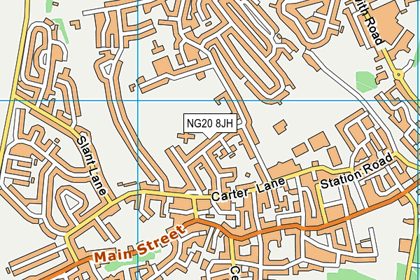 NG20 8JH map - OS VectorMap District (Ordnance Survey) NG20 8JH map - OS VectorMap District (Ordnance Survey)