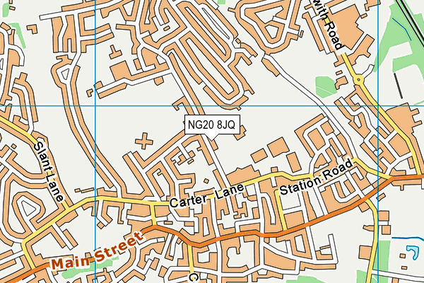 NG20 8JQ map - OS VectorMap District (Ordnance Survey) NG20 8JQ map - OS VectorMap District (Ordnance Survey)