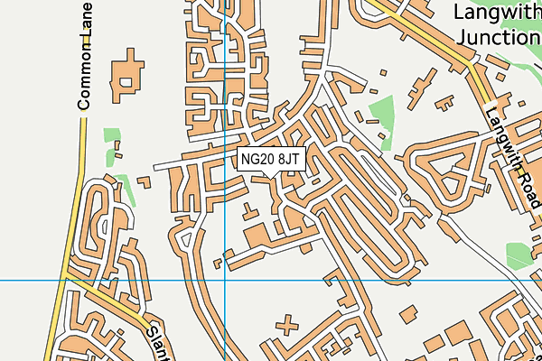 NG20 8JT map - OS VectorMap District (Ordnance Survey) NG20 8JT map - OS VectorMap District (Ordnance Survey)