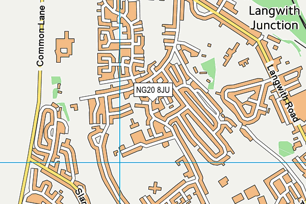 NG20 8JU map - OS VectorMap District (Ordnance Survey) NG20 8JU map - OS VectorMap District (Ordnance Survey)