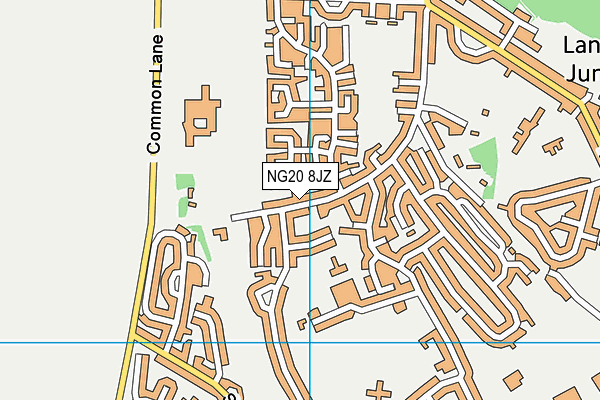 NG20 8JZ map - OS VectorMap District (Ordnance Survey) NG20 8JZ map - OS VectorMap District (Ordnance Survey)