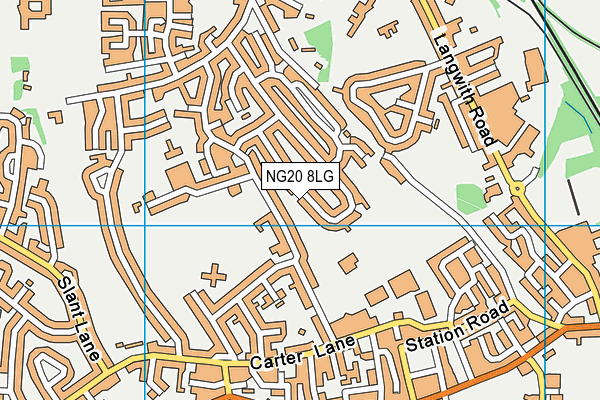 NG20 8LG map - OS VectorMap District (Ordnance Survey) NG20 8LG map - OS VectorMap District (Ordnance Survey)