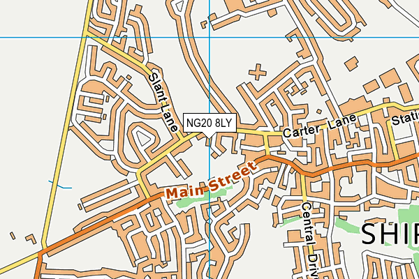 NG20 8LY map - OS VectorMap District (Ordnance Survey) NG20 8LY map - OS VectorMap District (Ordnance Survey)