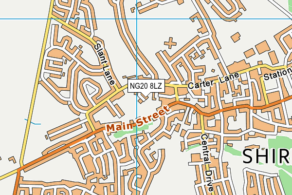 NG20 8LZ map - OS VectorMap District (Ordnance Survey) NG20 8LZ map - OS VectorMap District (Ordnance Survey)