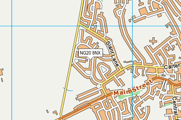 NG20 8NX map - OS VectorMap District (Ordnance Survey) NG20 8NX map - OS VectorMap District (Ordnance Survey)