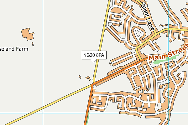 NG20 8PA map - OS VectorMap District (Ordnance Survey) NG20 8PA map - OS VectorMap District (Ordnance Survey)