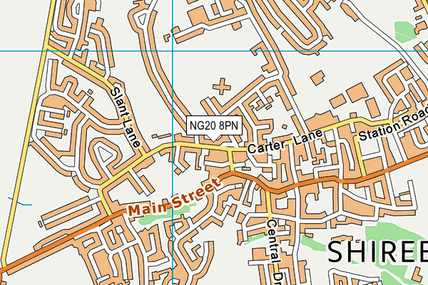 NG20 8PN map - OS VectorMap District (Ordnance Survey) NG20 8PN map - OS VectorMap District (Ordnance Survey)
