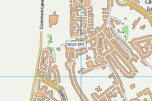 NG20 8PZ map - OS VectorMap District (Ordnance Survey) NG20 8PZ map - OS VectorMap District (Ordnance Survey)