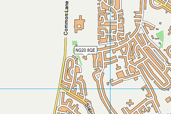 NG20 8QE map - OS VectorMap District (Ordnance Survey) NG20 8QE map - OS VectorMap District (Ordnance Survey)