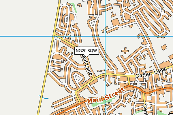 NG20 8QW map - OS VectorMap District (Ordnance Survey) NG20 8QW map - OS VectorMap District (Ordnance Survey)