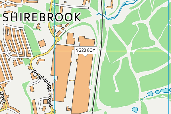 NG20 8QY map - OS VectorMap District (Ordnance Survey) NG20 8QY map - OS VectorMap District (Ordnance Survey)