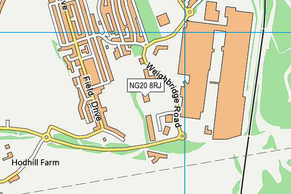 NG20 8RJ map - OS VectorMap District (Ordnance Survey) NG20 8RJ map - OS VectorMap District (Ordnance Survey)