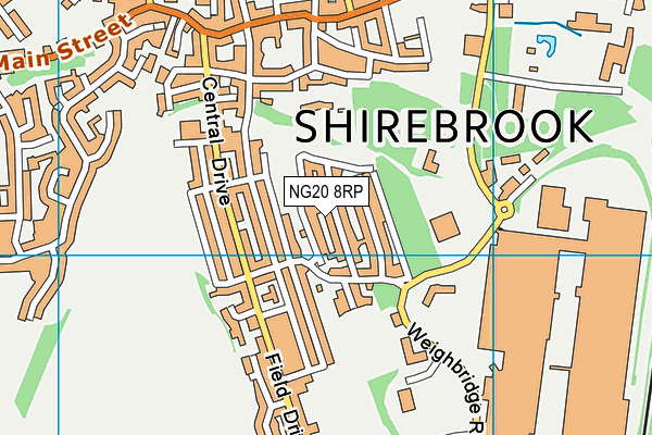 NG20 8RP map - OS VectorMap District (Ordnance Survey) NG20 8RP map - OS VectorMap District (Ordnance Survey)