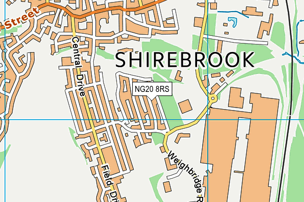 NG20 8RS map - OS VectorMap District (Ordnance Survey) NG20 8RS map - OS VectorMap District (Ordnance Survey)