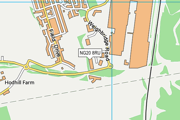 NG20 8RU map - OS VectorMap District (Ordnance Survey) NG20 8RU map - OS VectorMap District (Ordnance Survey)