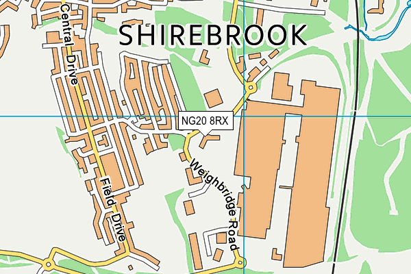 NG20 8RX map - OS VectorMap District (Ordnance Survey) NG20 8RX map - OS VectorMap District (Ordnance Survey)
