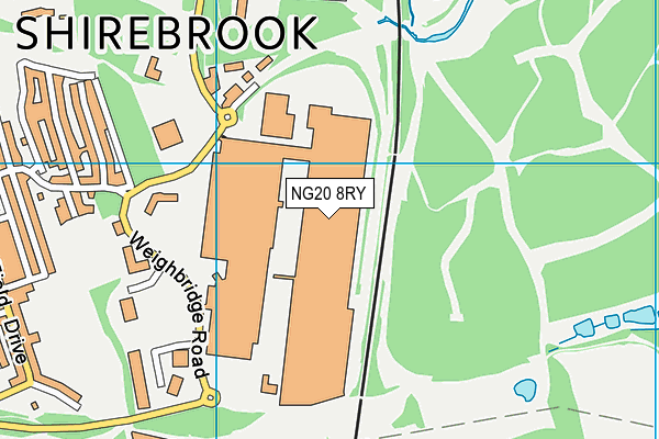 NG20 8RY map - OS VectorMap District (Ordnance Survey) NG20 8RY map - OS VectorMap District (Ordnance Survey)