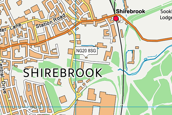 NG20 8SG map - OS VectorMap District (Ordnance Survey) NG20 8SG map - OS VectorMap District (Ordnance Survey)